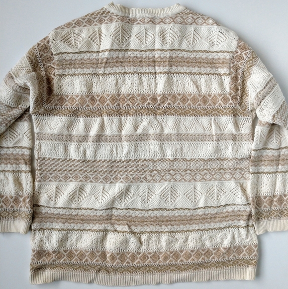 Vintage DKNY 90's Knit Striped Sweater L - Picture 5 of 5